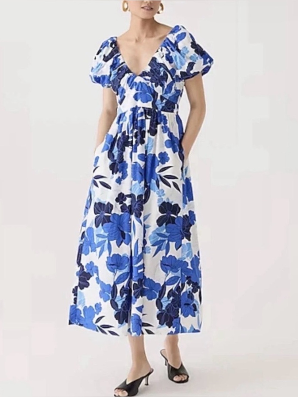 J. Crew Cecily Organic Cotton Maxi Dress